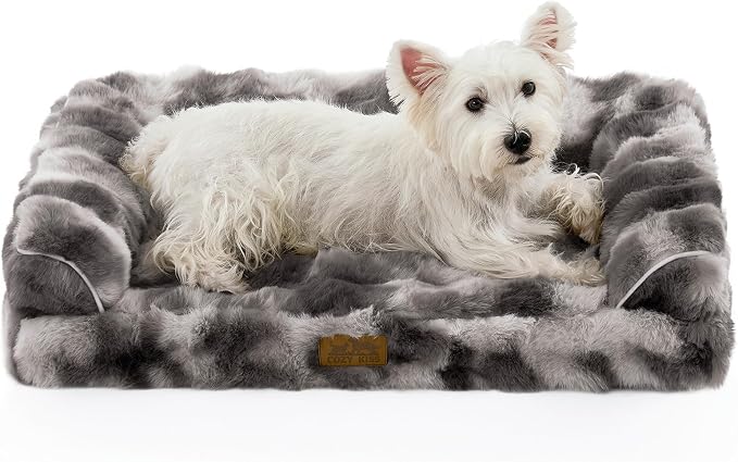 Faux Fur Orthopedic Dog Bed, Dog Bed by COZYKISS