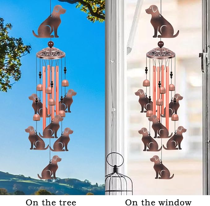 Outdoor Dog Wind Chimes, Gifts for Mom & Grandma & Family, Music Wind Catcher - Image 5
