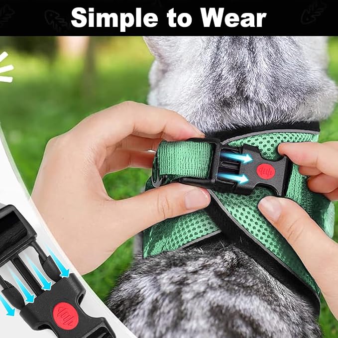 Cat Harness and Leash for Walking, Retractable Cat Harnesses and Leash Set - Image 4