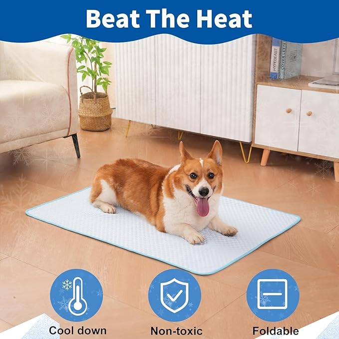 Dog Cooling Mat, Cooling Mat for Dogs, Premium Pets Cool Bed for Crate Kennel - Image 5