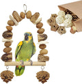 Nut Perch Stand with Interchangeable Materials – Natural, Safe Bird Playset by EverydayComfortJoy