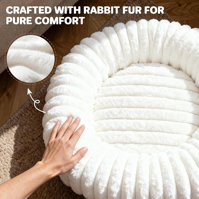 Self Warming Cat Bed, Donut Pet Bed - Image 3