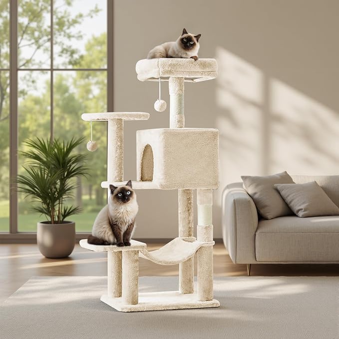 DUMOS Small 44 Inch Cat Tree Tower, Cat Climbing Tower - Image 7