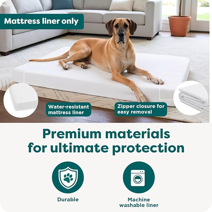 Furhaven Dog Bed Liner Water-Resistant Foam Mattress Protector Cover - Image 5