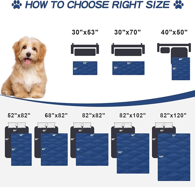 Smiry Waterproof Dog Bed Cover Blanket 82x102, Soft Reversible Pet Blanket - Image 6