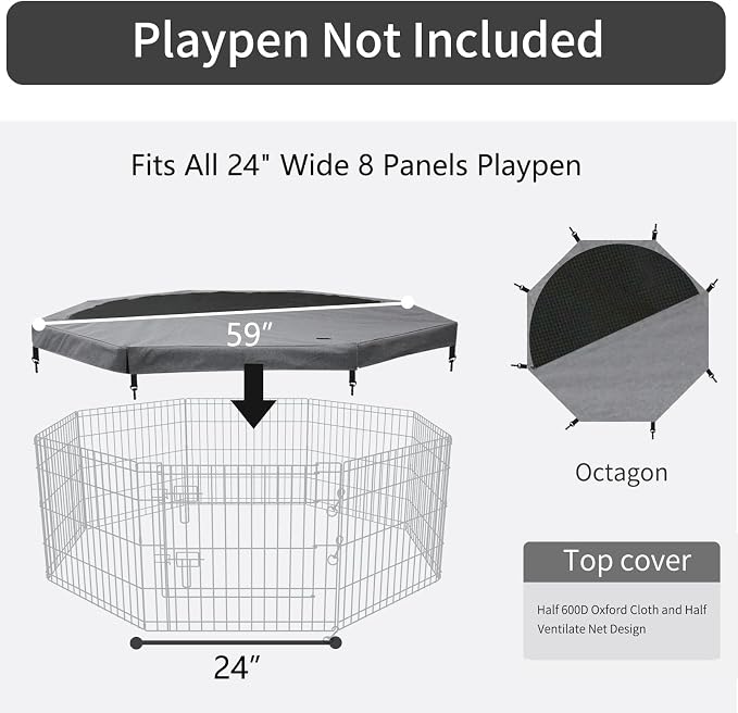 PETIME Top Cover Sun/Rain Proof Provide Shade and Security - Image 2