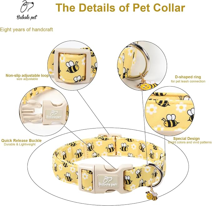 Bee & Daisy Dog Collar for Large Dogs - Image 3