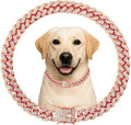 Cuban Link Cat Collar Rose Glod Crystal Dog Necklace Metal Chain Collar by Unknown