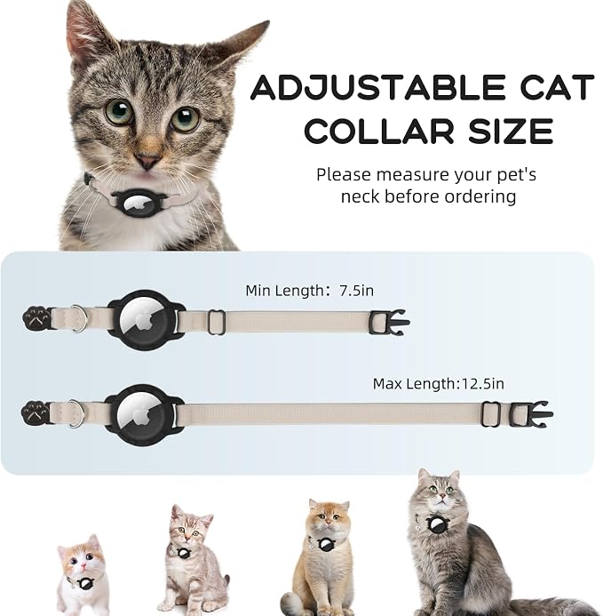 AirTag Cat Collars, Stretchy Collar - Image 2