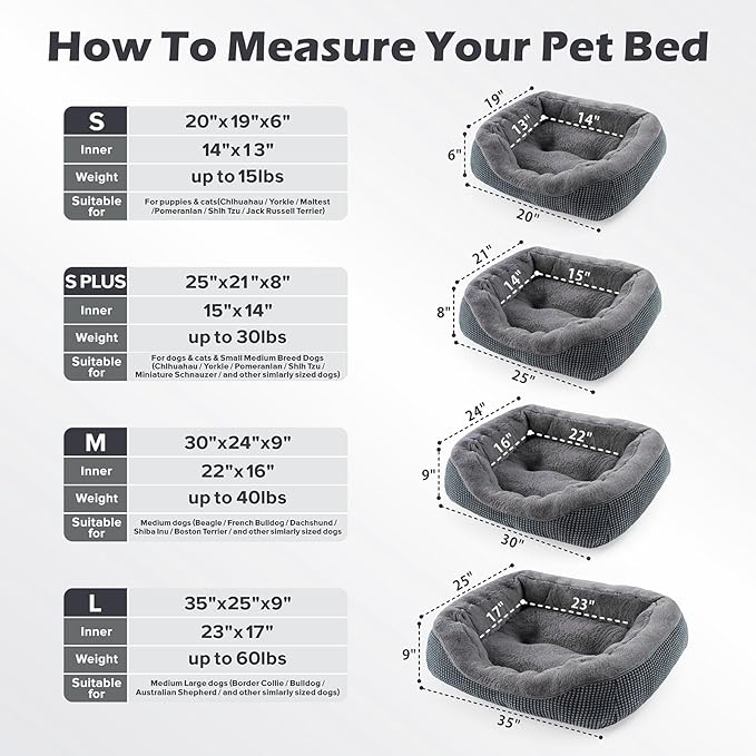 INVENHO Dog Bed Medium Size, Orthopedic Warming Soft Calming Sleeping Puppy Bed - Image 5