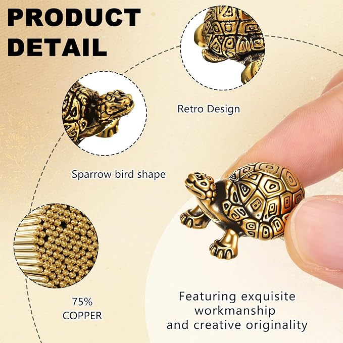4 Pcs Mini Copper Bath Disk Ornaments Brass Bird Bath Purification Disks - Image 3