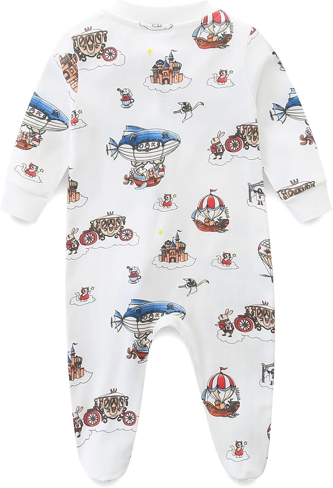 Unisex Baby Boy and Girl Zipper Onesie Toddler Footie One-Piece Infant Romper - Image 2