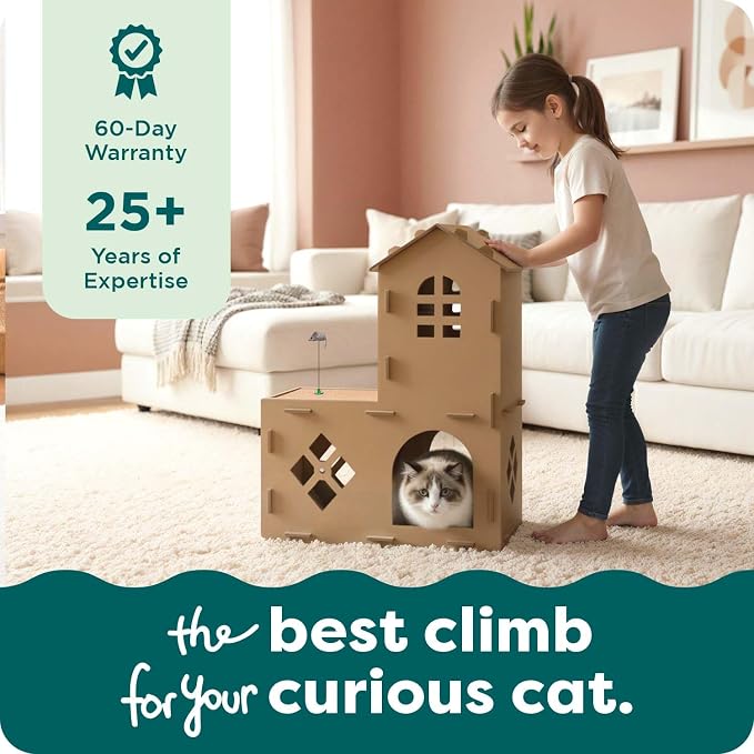 FurHaven Castle Tower Multi-Level Cardboard Cat House - Image 8
