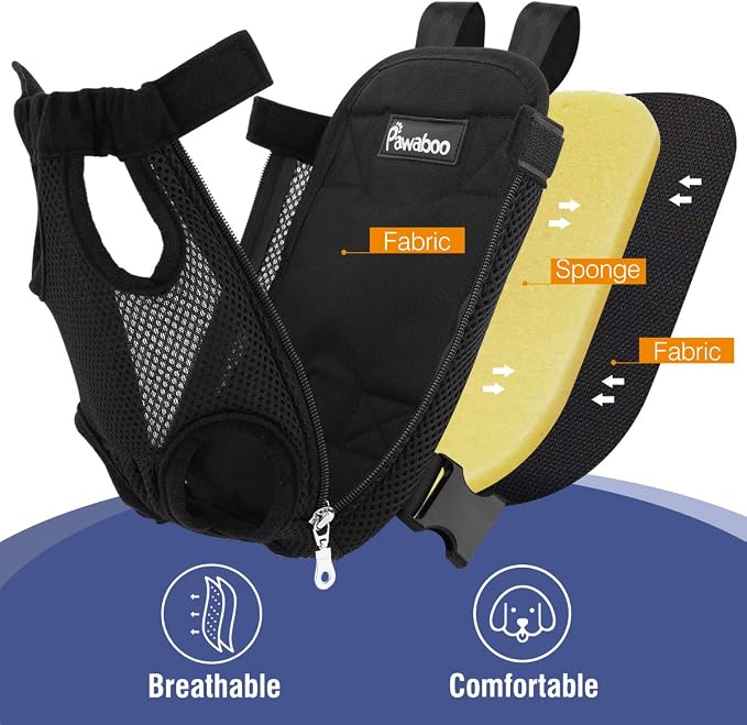 Pawaboo Adjustable Dog Carrier Backpack, Pet Front Cat Carrier Bag - Image 5