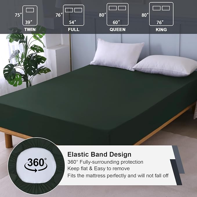 Waterproof Mattress Protector Twin, Fitted Sheet Style Breathable Mattress Cover - Image 5