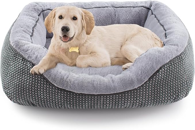 INVENHO Medium Dog Beds for Medium Dogs Washable, Rectangle Dog Bed Medium Size by INVENHO