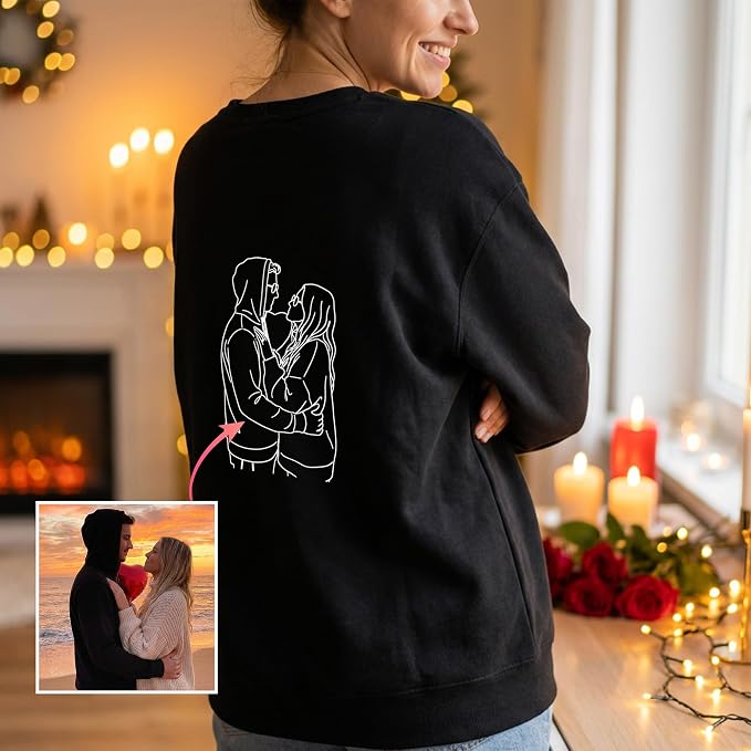 Easycosy Custom Sweatshirt for Couples Men Women, Personalized Hoodies - Image 7