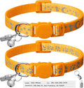 LLHK 2 Pack Breakaway Cat Collars & 2 Pcs Name Tags, Reflective Safety Kitten by LLHK