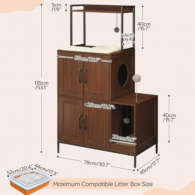 HOOBRO Litter Box Enclosure, Litter Box Furniture - Image 5