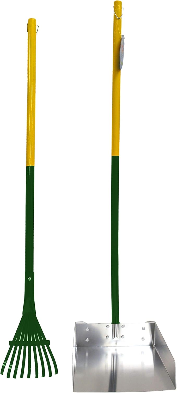 Four Paws Stainless Steel Long-Handled Dog Pooper Scooper Rake & Pan 2 Piece Set by FourPaws