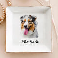 Custom Pet Photo Ring Dish, Personalized Pet Portrait Jewelry Dish, Pet Lover by Unknown