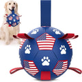 QDAN Dog Toys Soccer Ball with Straps, Durable Balls by QDAN