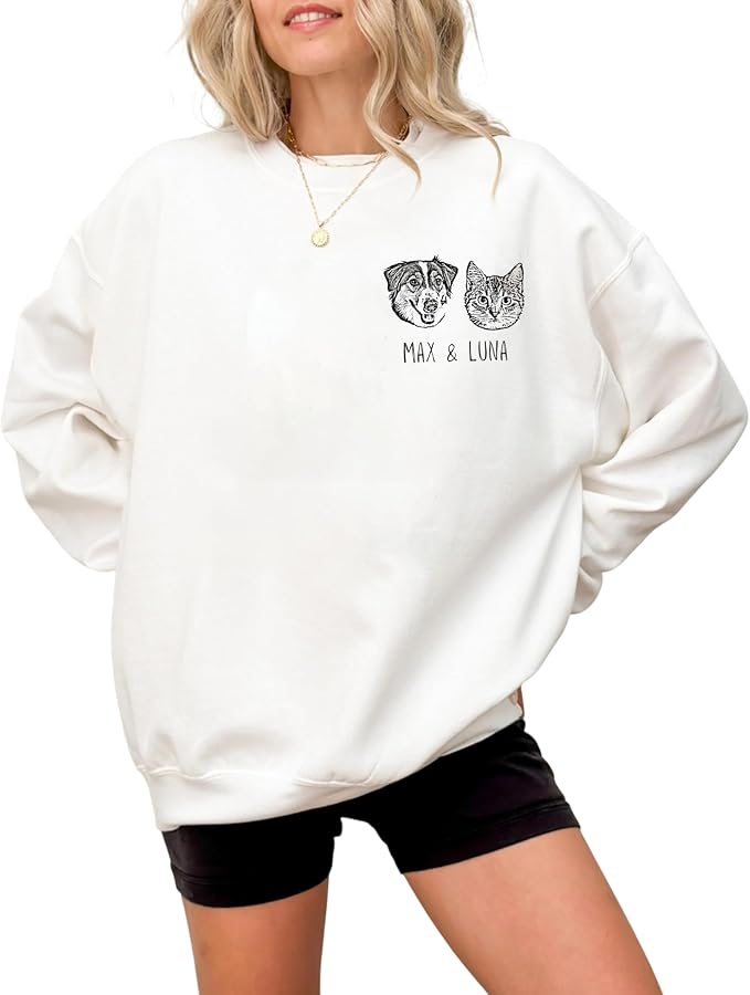 Custom Pet Sweatshirts with Photo and Name, Personalized Dog Sweatshirt - Image 5