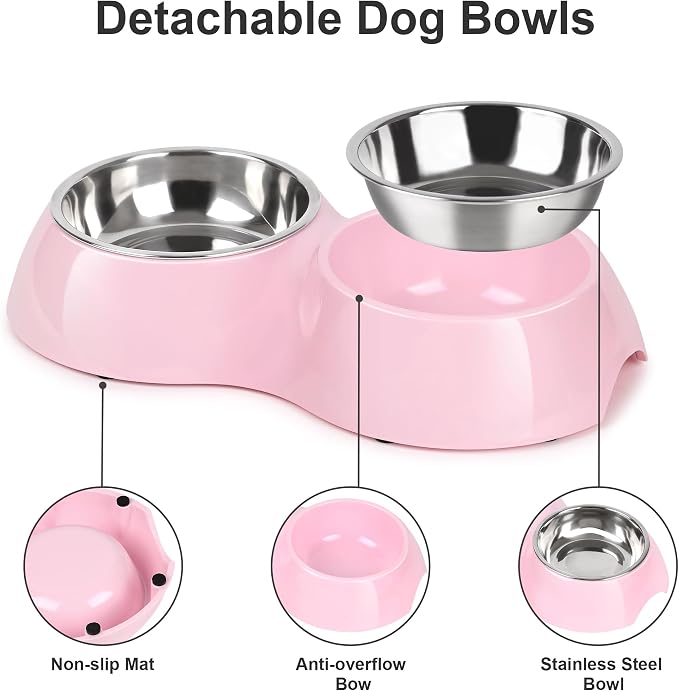 Stainless Steel Dog Bowls Set – Dual Non-Slip Pet Dishes - Image 5