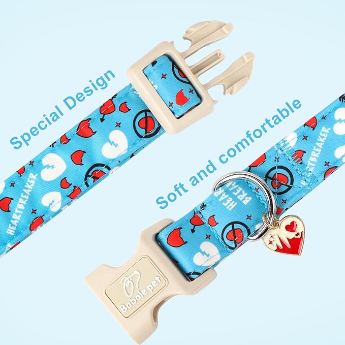 Valentines Dog Collar, Cute Loving Heart Printed Collar - Image 3