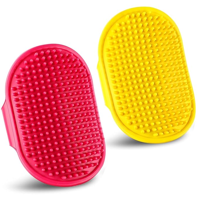 Dog Grooming Brush, Pet Shampoo Bath Brush Dog Grooming Shedding Brush Soothing by Kwispel