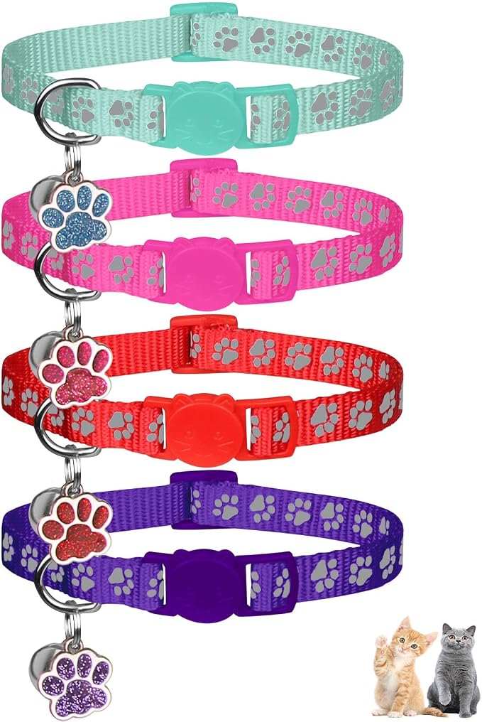 4PCS Breakaway Cat Collars, Reflective Cat Collar by Unknown