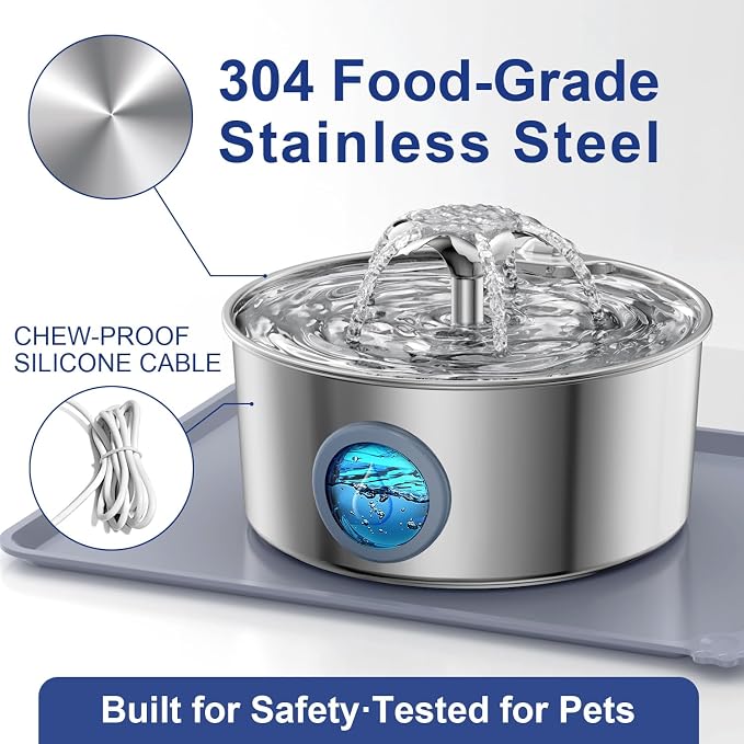 Stainless Steel Cat Water Fountain - Image 7