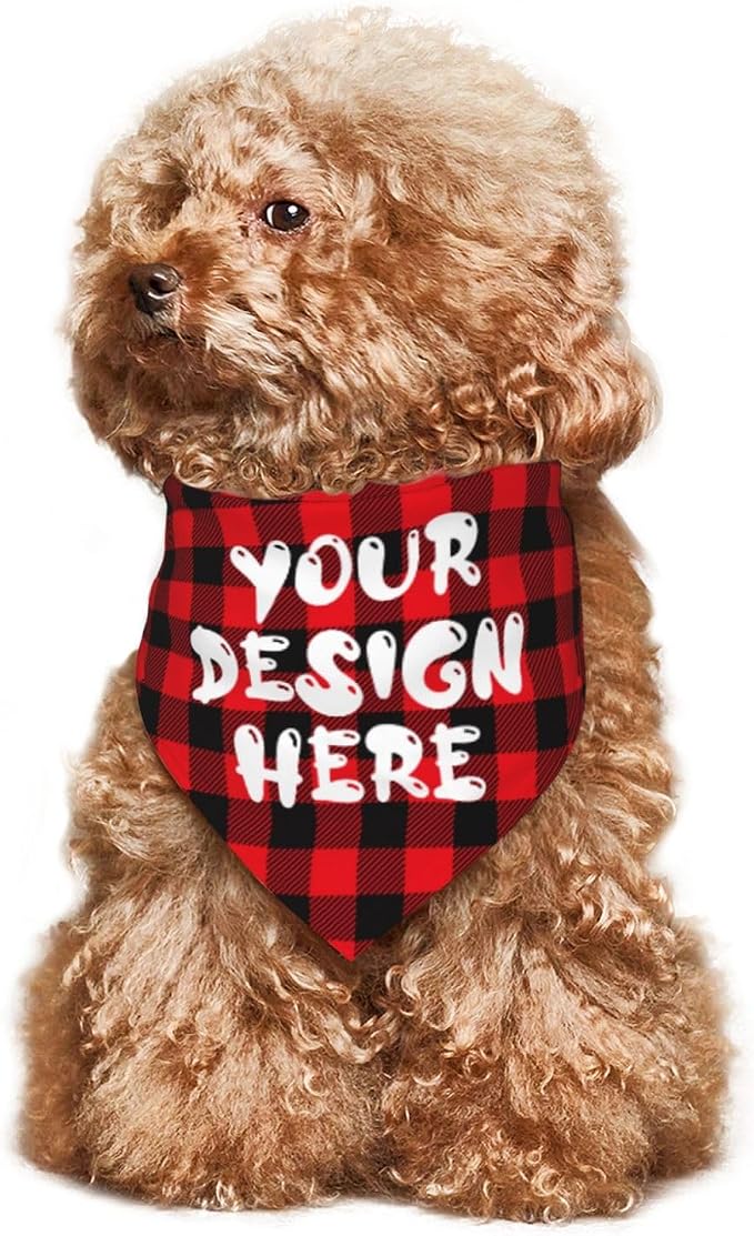 Custom Dog Bandana Add Your Text Photo Name Personalized Neckwear Bandanas Soft - Image 3