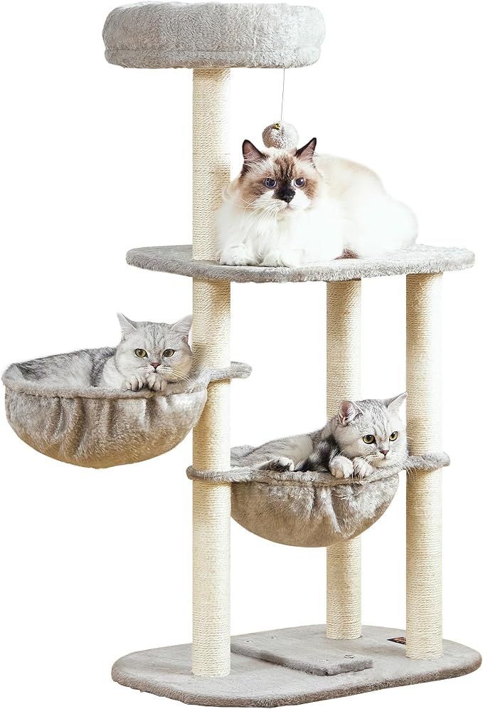 Small Cat Tree Tower with Lots of Scratching Posts - Image 9