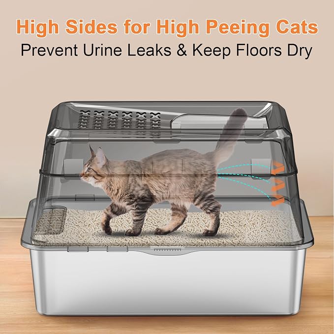 XXXXL Stainless Steel Cat Litter Box - Image 3