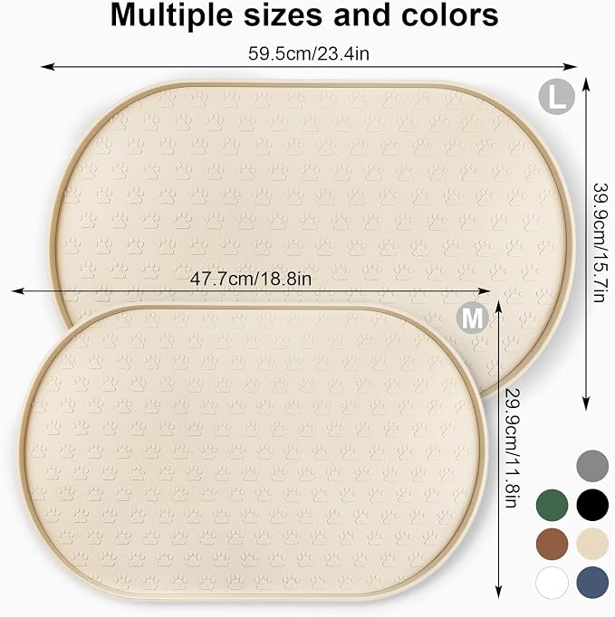 KPWACD Pet Feeding Mat for Dogs and Cats, Silicone Dog Placemat Non-Slip - Image 2