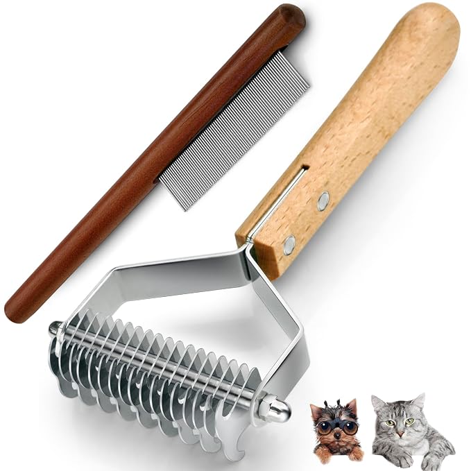 Wooden pet grooming rake by KAIFONG