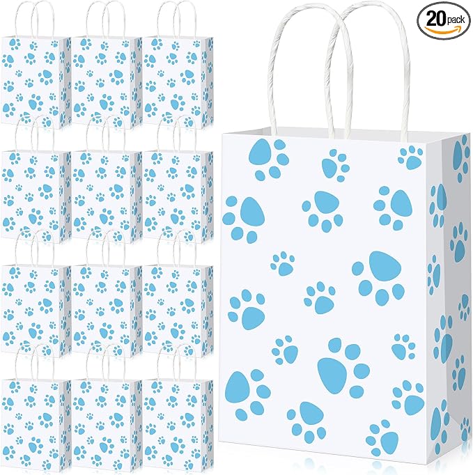 Blulu 20 Pcs Puppy Dog Paw Gift Bags by Blulu