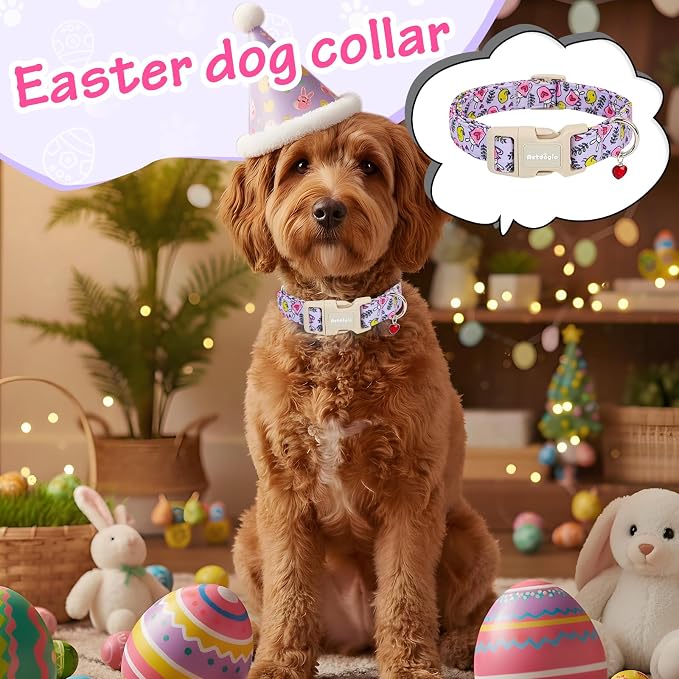 Easter Dog Collar for Small Dogs, Easter & Spring Theme Small Dog Collar - Image 3