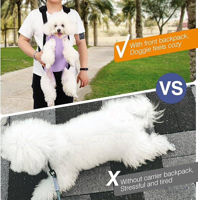 Pawaboo Pet Carrier Backpack, Adjustable Pet Front Cat Dog Carrier Backpack - Image 6