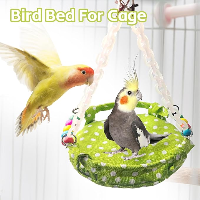 Hanging Parakeet Hammock, Medium Bird Beds - Image 4