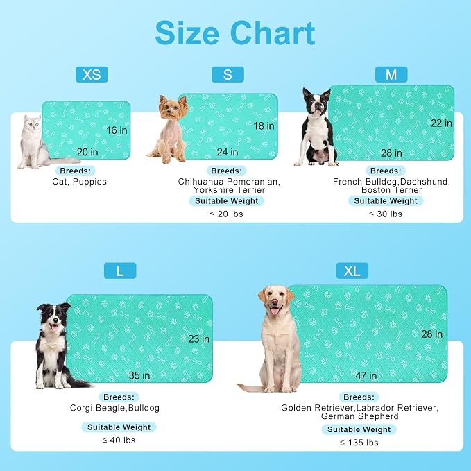 BEAUTYZOO Upgraded Dog Self Cooling Mat Ice Silk Chill Pads - Image 7