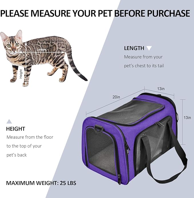 Henkelion Large Cat Carriers Dog Carrier Pet Carrier - Image 4