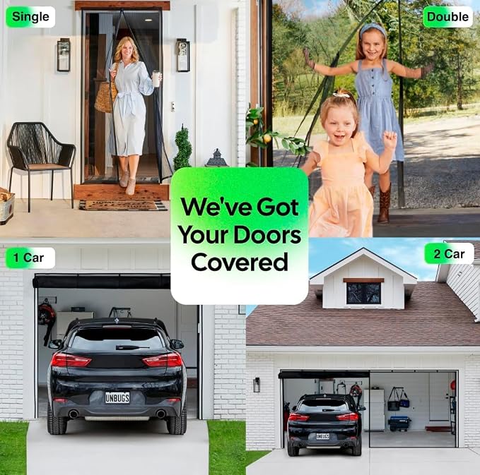 UnBugs Garage Screen Doors for 1 Car Garage - Image 4