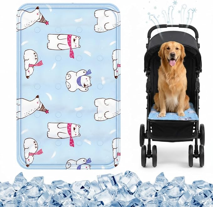 Nuanchu Dog Stroller Cooling Mat Waterproof Outdoor Pet Cooling Mat Washable by Nuanchu