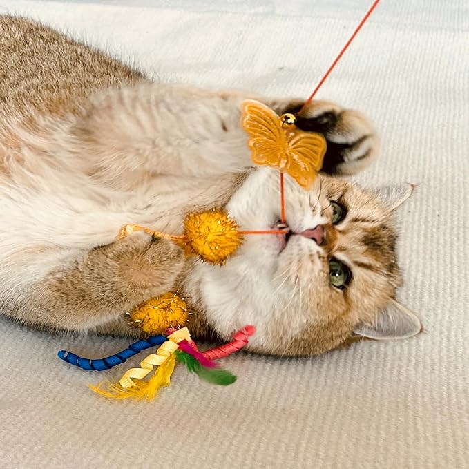 Cat Wand Toys, Pompom - Image 5