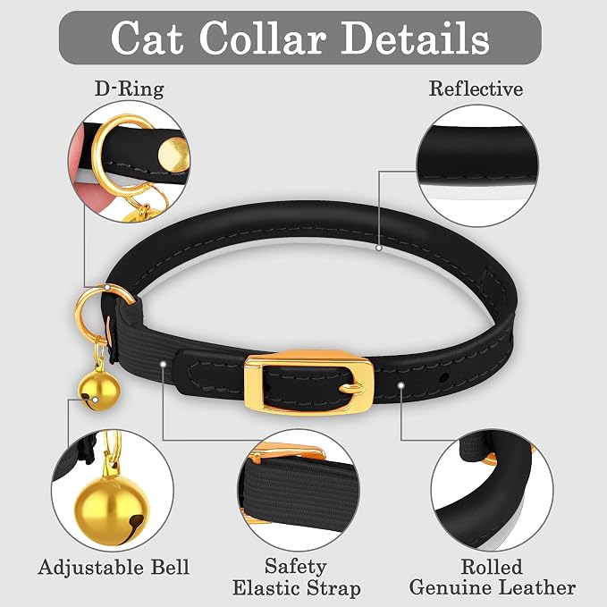 OOPSDOGGY Rolled Leather Cat Collar - Image 4