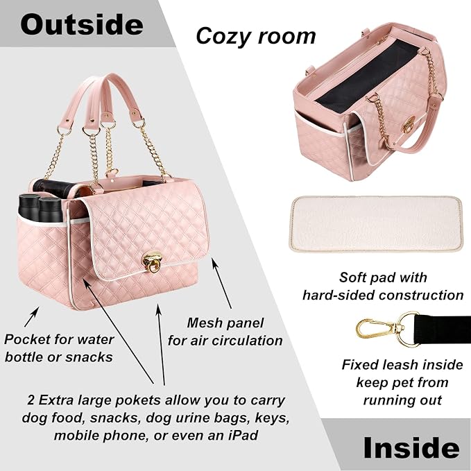 Fashion Dog Purse Carrier for Small Dogs - Image 3