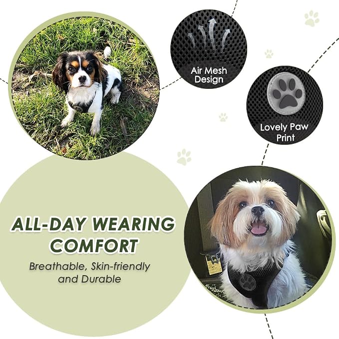 SlowTon Dog Seat Belt Harness for Car, Dog Car Harness Adjustable Mesh - Image 2