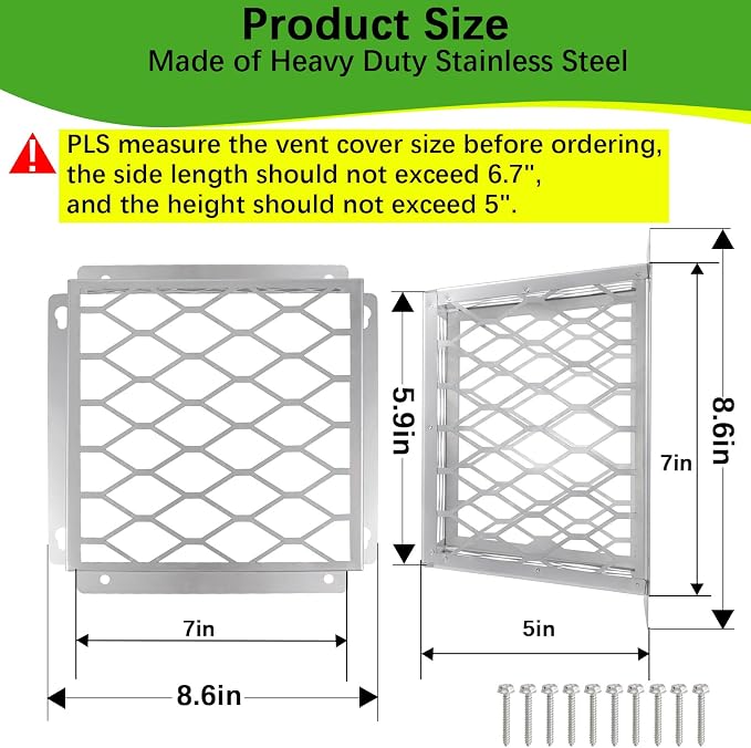 Dryer Exhaust Guard Vent Cover, Dryer Vent Bird Guard - Image 2